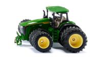 Siku John Deere 8R 410 met dubbele banden speelgoedtractor 1:32 metaal/kunststof groen afneembaar frontgewicht Ackermann besturing afneembare cabine voor- en achterhefinrichting