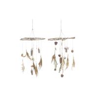 Kerstversiering DKD Home Decor Hout (2 Stuks) (41 x 41 x 40 cm)