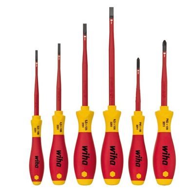 Sleufkop schroevendraaierset SoftFinish electric slimFix 3201 K6 6-delig 35389 Wiha