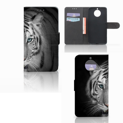 Motorola Moto G5S Plus Telefoonhoesje met Pasjes Tijger Motorola Moto G5S Plus Telefoonhoesje met Pasjes Tijger