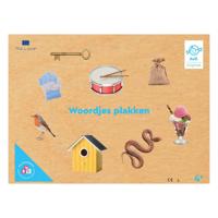 Rolf originals - woorden plakken taalspel in houten box Rolf originals - woorden plakken taalspel in houten box