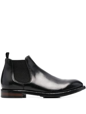 Officine Creative bottines en cuir à empiècements élastiqués - Noir