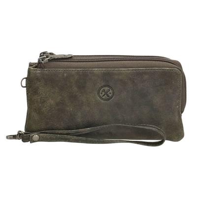 Hide en Stitches Portemonnee / Clutch Paint Rock Olijf Groen
