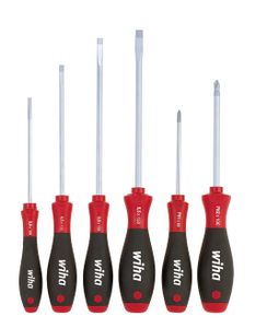 SoftFinish Sleufkop Phillips-schroevendraaierset, 6-delig Wiha