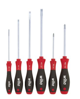 SoftFinish Sleufkop Phillips-schroevendraaierset, 6-delig Wiha