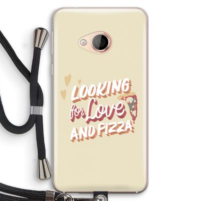 Pizza is the answer: HTC U Play Transparant Hoesje met koord