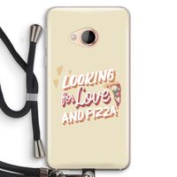 Pizza is the answer: HTC U Play Transparant Hoesje met koord Pizza is the answer: HTC U Play Transparant Hoesje met koord