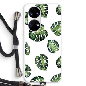 Tropische bladeren: Huawei P50 Transparant Hoesje met koord