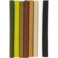 Creativ Company Crêpepapier, vel 25x60 cm, crêpe-verhouding: 180%, 105 gr, naturel, 8 vel/ 1 doos