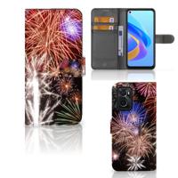 OPPO A76 | A96 | Wallet Case | met Pasjes | Vuurwerk