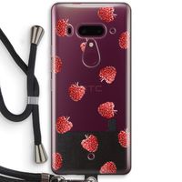 Framboosjes: HTC U12+ Transparant Hoesje met koord