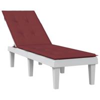 VidaXL Terrasstoelkussen (75+105)x50x3 cm stof gemêleerd wijnrood