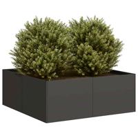 VidaXL Plantenbak 80x80x30 cm staal zwart