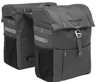 Newlooxs Vigo double fietstas - sportief, waterafstotend, zwart/grijs