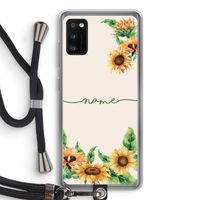 Zonnebloemen: Samsung Galaxy A41 Transparant Hoesje met koord