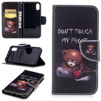 Dont touch my phone beer iPhone X portemonnee hoesje - thumbnail