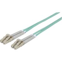 Intellinet 750134 Glasvezel Optische vezel Aansluitkabel 2.00 m Turquoise [1x LC-stekker - 1x LC-stekker] 50/125 µ Multimode OM3