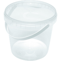 Depa Bak | PP | 1000ml | met hengsel | incl. Deksel | transparant | 24 stuks