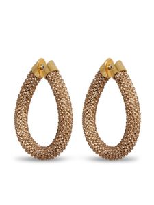 Rabanne boucles d'oreilles Gold Pixel en maille métallique