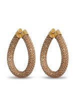 Rabanne boucles d'oreilles Gold Pixel en maille métallique - thumbnail