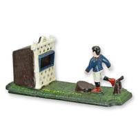 FOOTBALL MECH. BANK HxL: 11 x 24,5 cm.