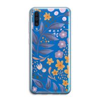 Flowers with blue leaves: Samsung Galaxy A50 Transparant Hoesje