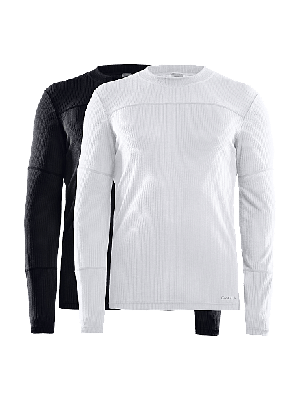Craft Core Dry ondershirt 2-pack lange mouw zwart/wit dames