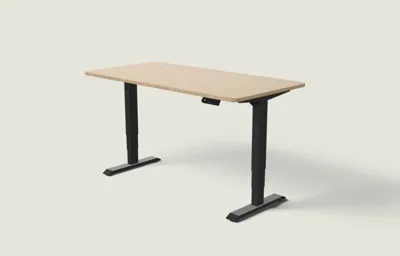 Desktronic HomePro bureau Zwart / Bamboe / 160x80 cm