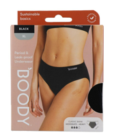 Boody Menstruatieondergoed Bikinislip Zwart Normaal/Hevig Maat XL