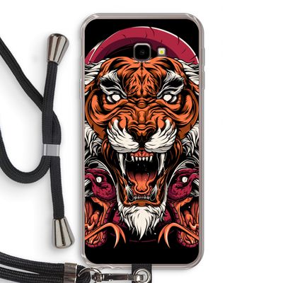 Tiger and Rattlesnakes: Samsung Galaxy J4 Plus Transparant Hoesje met koord