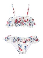 Monnalisa bikini volanté à fleurs - Blanc