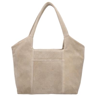 Hide & Stitches Suède Shopper/Handtas Brazos Zand