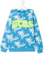 Gcds Kids hoodie à logo imprimé - Bleu