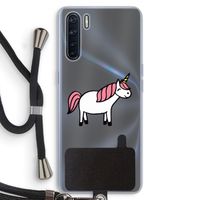 Eenhoorn: Oppo A91 Transparant Hoesje met koord