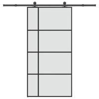 Schuifdeur met beslag 102,5x205 cm ESG-glas en aluminium