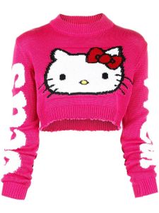 GCDS pull Hello Kitty en maille intarsia - Rose