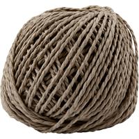 Creativ Company Papier garen, dikte 2,5-3 mm, lichtbruin, 150 gr, 40 m/ 1 bol