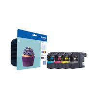 Brother Inktcartridge LC-123 Origineel Combipack Zwart, Cyaan, Magenta, Geel LC123VALBPDR