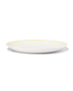 HEMA Dinerbord Ø26cm Tafelgenoten New Bone Wit Met Geel (White)