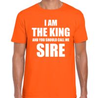 Koningsdag t-shirt I am the King oranje voor heren