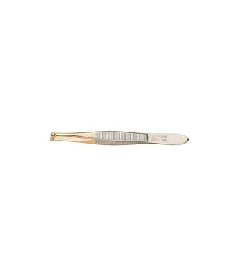 Erbe Solingen pincet recht/smal verguld 9cm (erbe92341)
