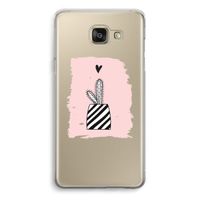 Zwart-wit cactus: Samsung Galaxy A5 (2016) Transparant Hoesje