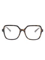 Dolce & Gabbana Eyewear lunettes de vue carrées à effet écailles de tortue - Marron