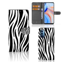OPPO Reno 4 Pro 5G | Telefoonhoesje | Met pasjeshouder | Zebra