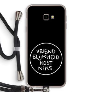 Vriendelijkheid: Samsung Galaxy J4 Plus Transparant Hoesje met koord
