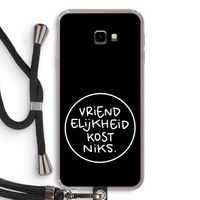Vriendelijkheid: Samsung Galaxy J4 Plus Transparant Hoesje met koord Vriendelijkheid: Samsung Galaxy J4 Plus Transparant Hoesje met koord