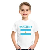 T-shirt met Argentijnse vlag wit kinderen - thumbnail