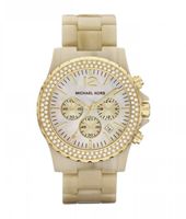 Horlogeband Michael Kors MK5558 Kunststof/Plastic Beige 24mm