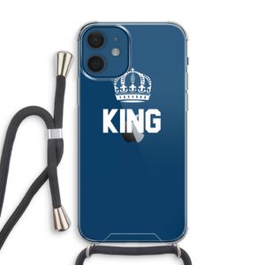 King zwart: iPhone 12 mini Transparant Hoesje met koord