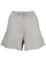 GANNI short à logo brodé - Gris